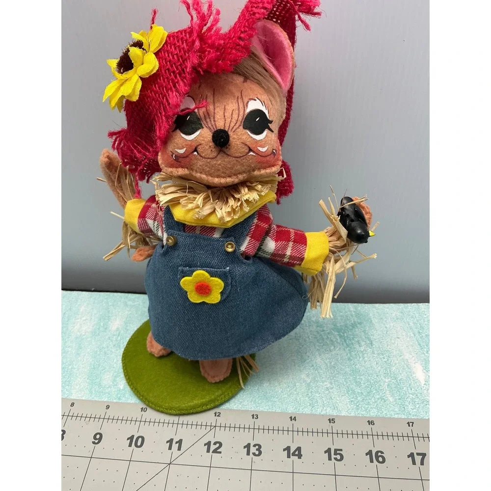 Scarecrow Mouse Plush Toy Autumn‎ Harvest Decor Stuffed Animal Gift